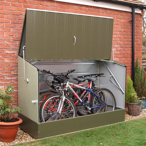 bike storage box metal|outdoor storage cabinet for bikes.